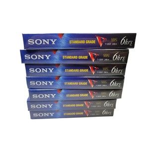 Lot of 7 SONY VHS TAPES 6 HRS Standard Grade T-120VF VHS Blank Media Tape sealed